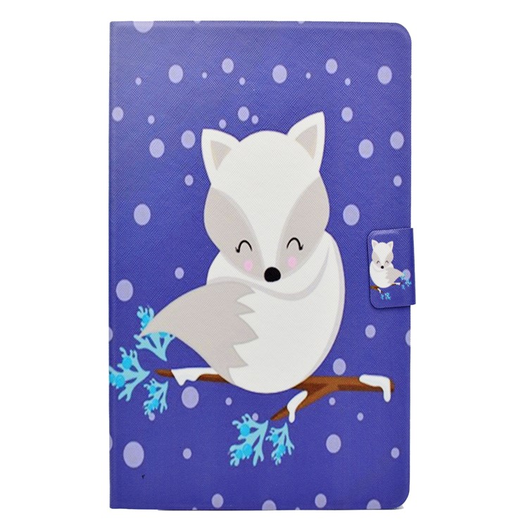 Patterned Leather Stand Tablet Case for Samsung Galaxy Tab A 10.1 (2016) T580 T585 - Fox-2