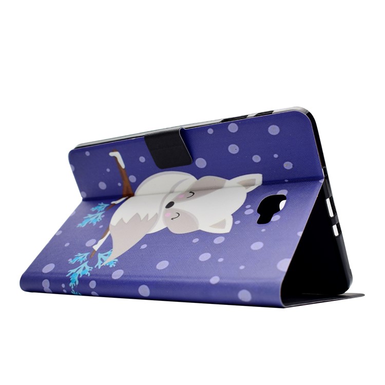 Patterned Leather Stand Tablet Case for Samsung Galaxy Tab A 10.1 (2016) T580 T585 - Fox-4