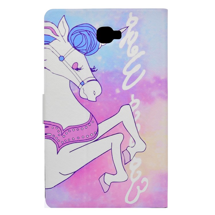 Funda Protectora De Cuero Con Dibujos Para Samsung Galaxy Tab A 10.1 (2016) T580 T585 - Unicornio-3