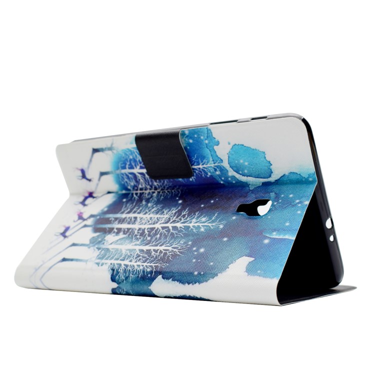 Patterned Leather Wallet Stand Cover with Card Holder for Samsung Galaxy Tab A 8.0 (2017) T380 T385 - Deer in Forest-4