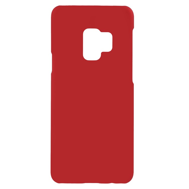 Rubberized Hard Plastic Back Case for Samsung Galaxy S9 - Red-1