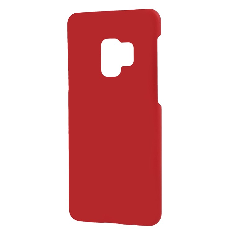 Rubberized Hard Plastic Back Case for Samsung Galaxy S9 - Red-2