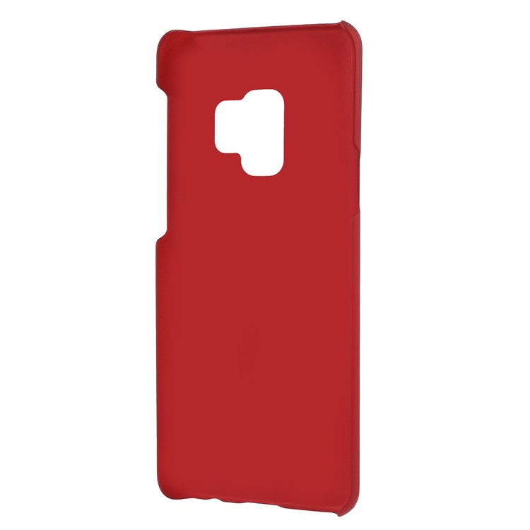 Rubberized Hard Plastic Back Case for Samsung Galaxy S9 - Red-3