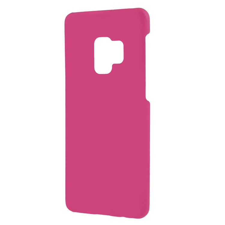 Rubberized Hard Plastic Mobile Case for Samsung Galaxy S9 - Rose-2