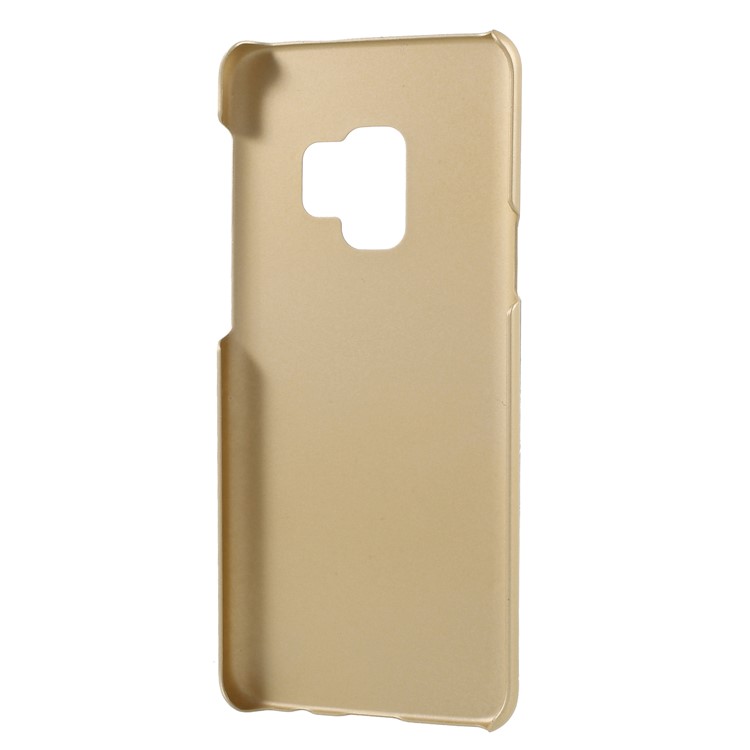 For Samsung Galaxy S9 Rubberized Hard Plastic Back Phone Case - Gold-3