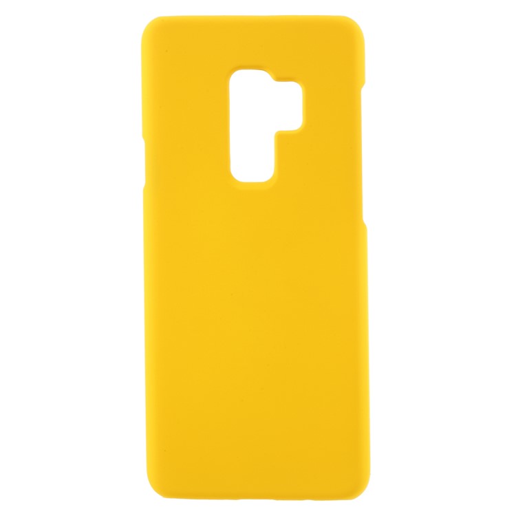 Rubberized Hard Plastic Mobile Casing for Samsung Galaxy S9+ G965 - Yellow-1
