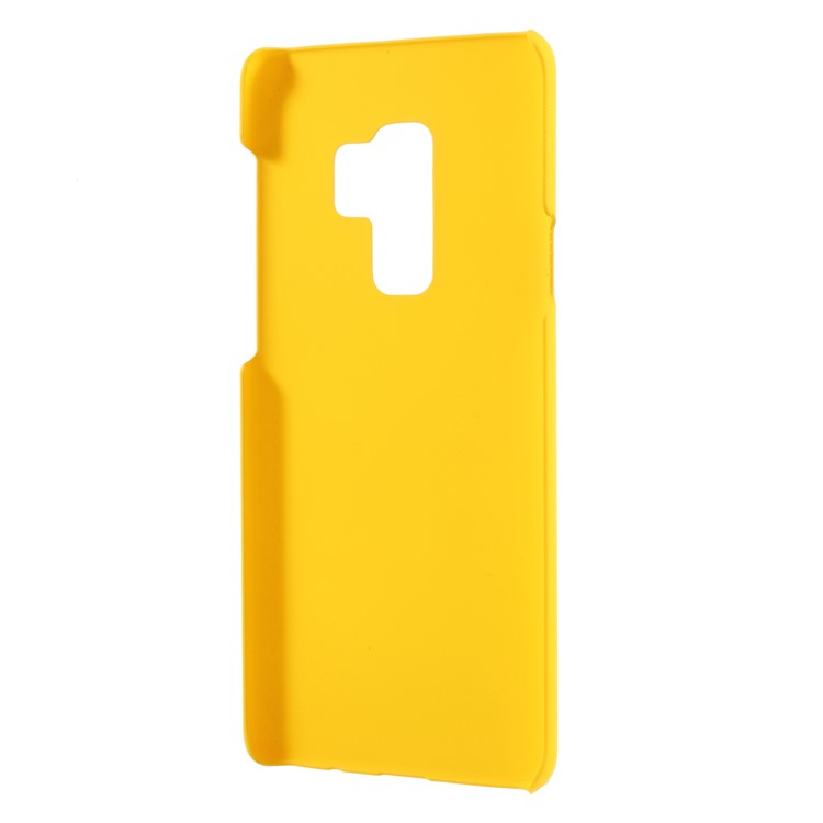 Rubberized Hard Plastic Mobile Casing for Samsung Galaxy S9+ G965 - Yellow-3