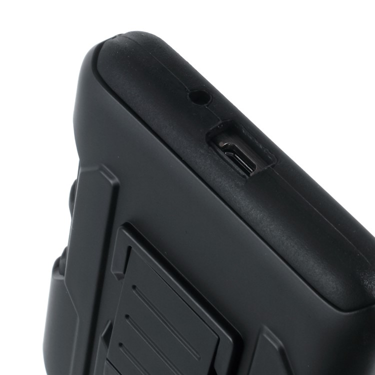 For Samsung Galaxy Grand Prime SM-G530 Belt Clip Kickstand PC Silicone Phone Case - Black-9