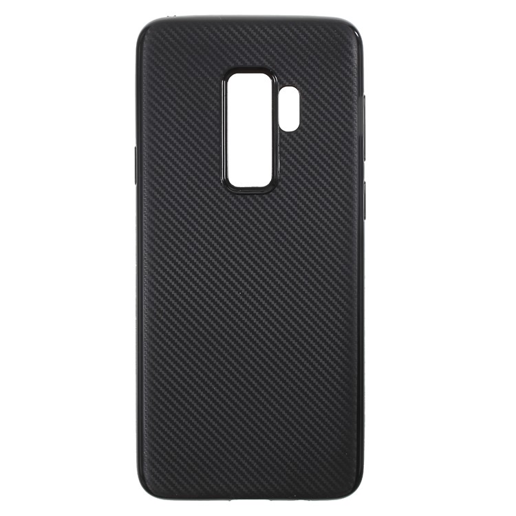 Carbon Fiber Texture Soft TPU Protective Phone Cover for Samsung Galaxy S9 Plus G965 - Black-1