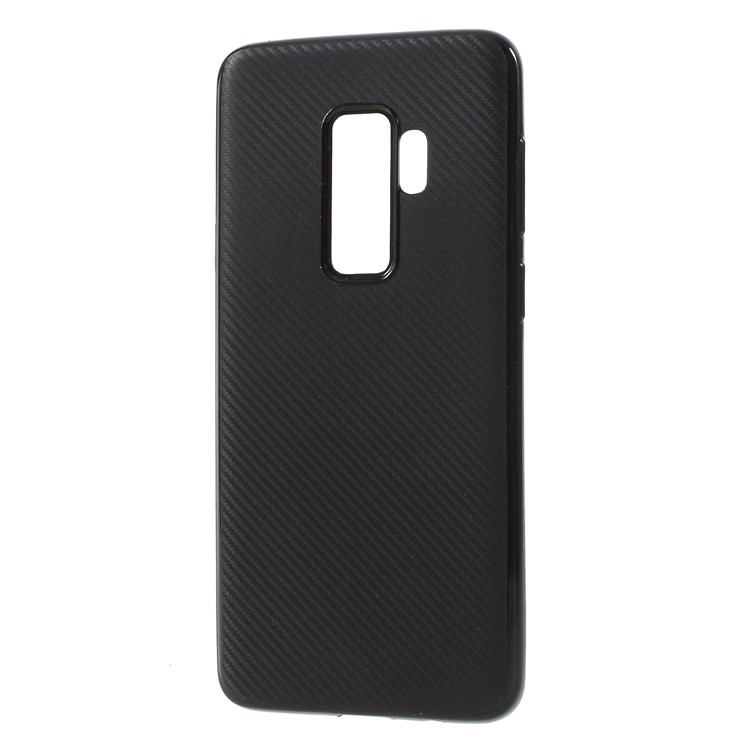 Carbon Fiber Texture Soft TPU Protective Phone Cover for Samsung Galaxy S9 Plus G965 - Black-3