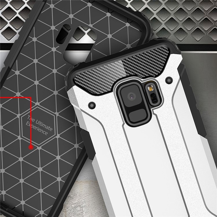 Armor Guard Plastic + TPU Hybrid Case for Samsung Galaxy S9 - White-4