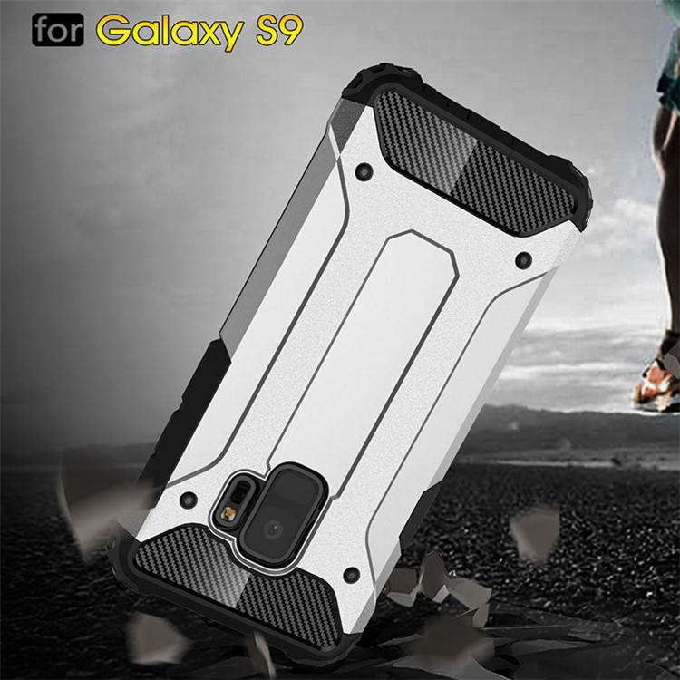 Armor Guard Plastic + TPU Hybrid Case for Samsung Galaxy S9 - White-7