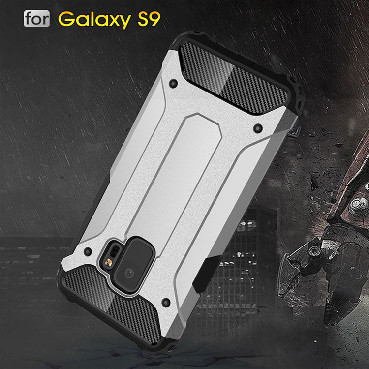 Armor Guard Plastic + TPU Hybrid Cover for Samsung Galaxy S9 G960 - Silver-2