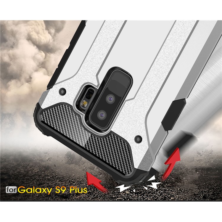 Armor Guard Plastic + TPU Hybrid Case for Samsung Galaxy S9+ - White-4