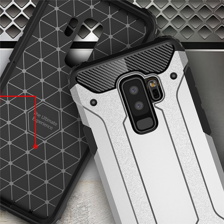 Armor Guard Plastic + TPU Hybrid Case for Samsung Galaxy S9+ - White-5