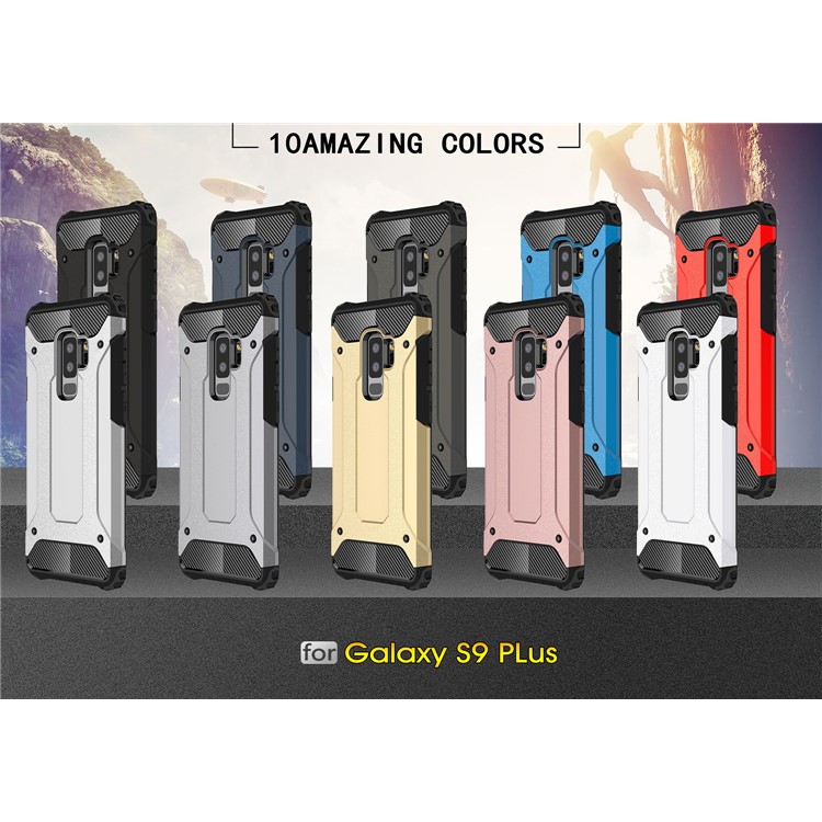 Armor Guard Plastic + TPU Hybrid Case for Samsung Galaxy S9+ - White-8