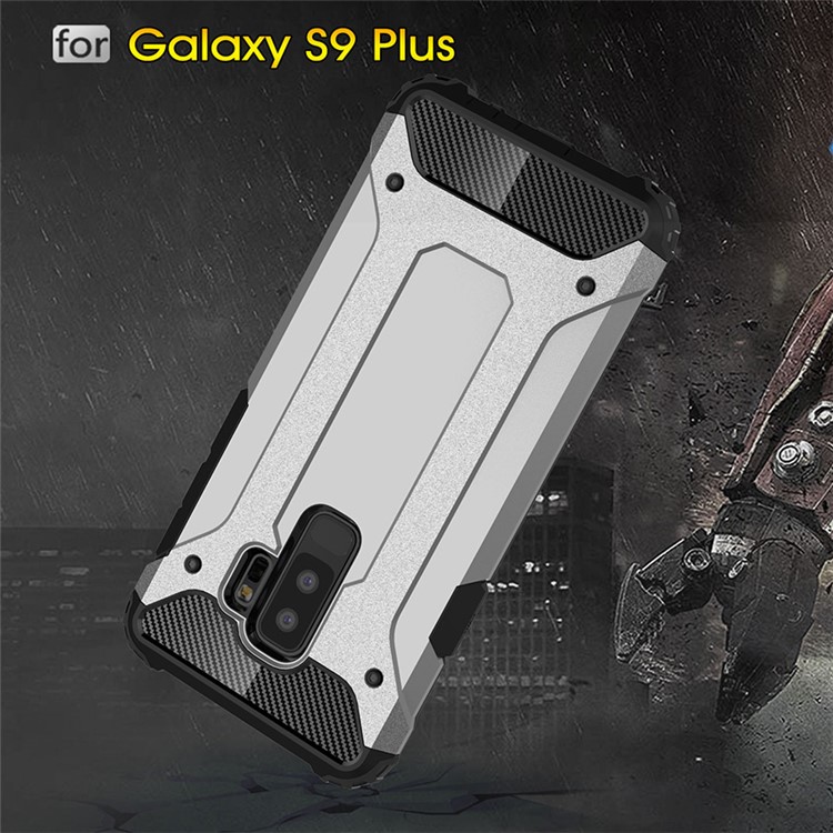 Armor Guard Plastic + TPU Hybrid Case for Samsung Galaxy S9+ - White-9