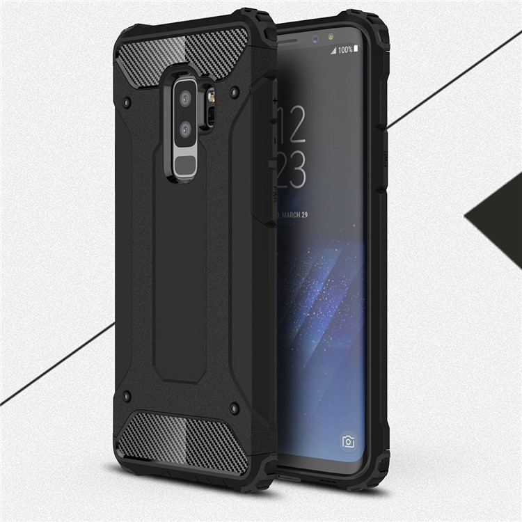 Armor Guard Plastic + TPU Hybrid Cover Case for Samsung Galaxy S9+ G965 - Black-1