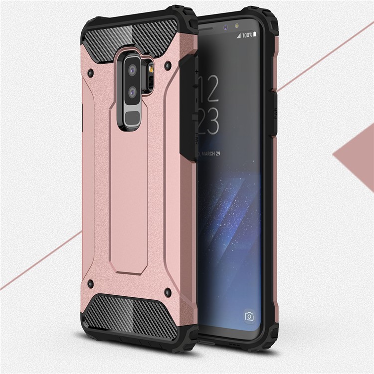Armor Guard Plastic + TPU Combo Case for Samsung Galaxy S9+ G965 - Rose Gold-1