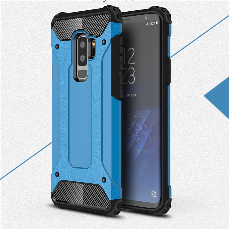 Armor Guard Plastic + TPU Hybrid Protection Case for Samsung Galaxy S9+ G965 - Baby Blue-1