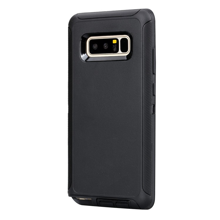 Rugged Hybrid PC TPU Holster Kickstand Case for Samsung Galaxy Note 8 N950 - Black-2