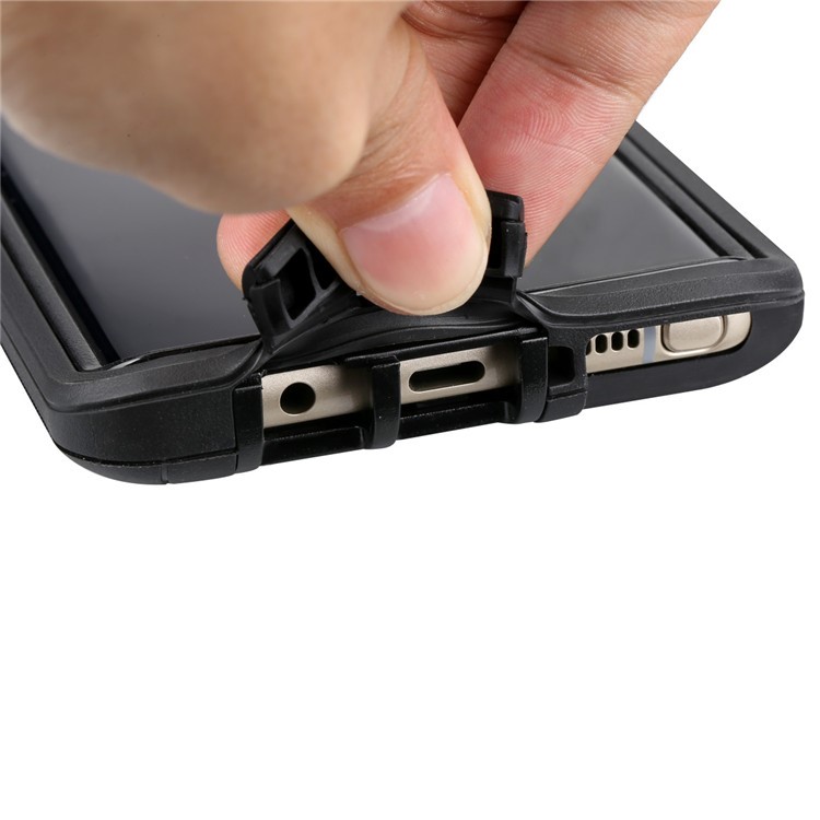 Rugged Hybrid PC TPU Holster Kickstand Case for Samsung Galaxy Note 8 N950 - Black-3