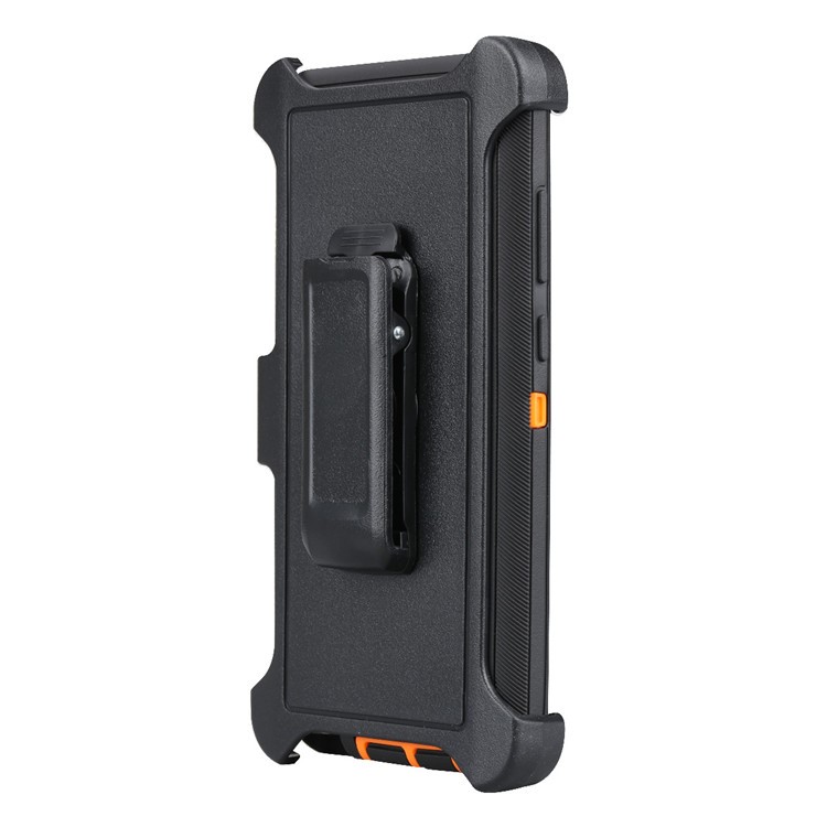 Rugged Hybrid PC TPU Holster Kickstand Cover for Samsung Galaxy Note 8 N950 - Black / Orange-3