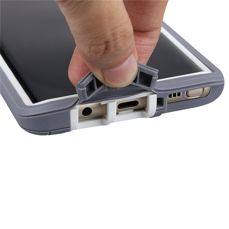 Rugged Hybrid PC TPU Holster Kickstand Shell for Samsung Galaxy Note 8 N950 - Grey-6