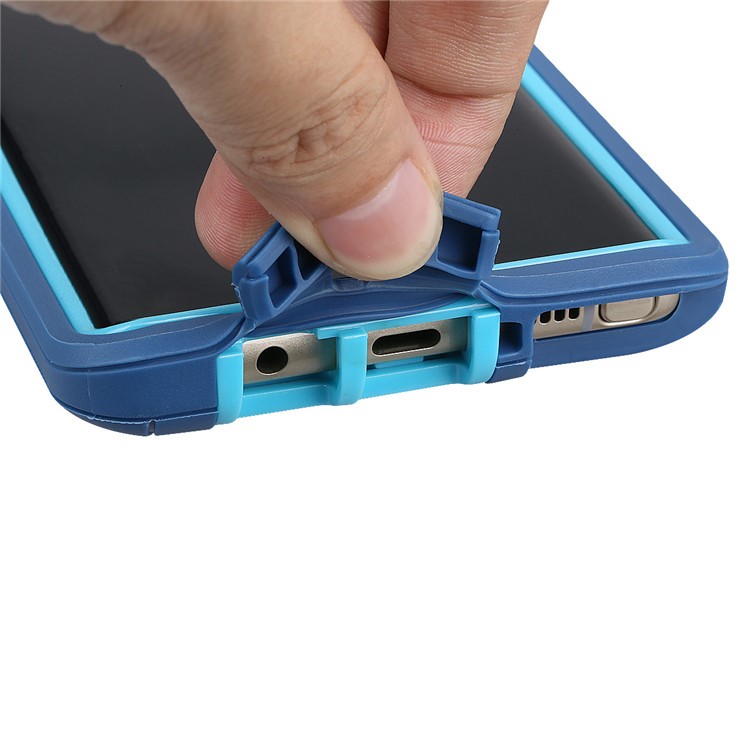 Rugged PC TPU Combo Kickstand Holster Phone Cover for Samsung Galaxy Note 8 N950 - Blue-5