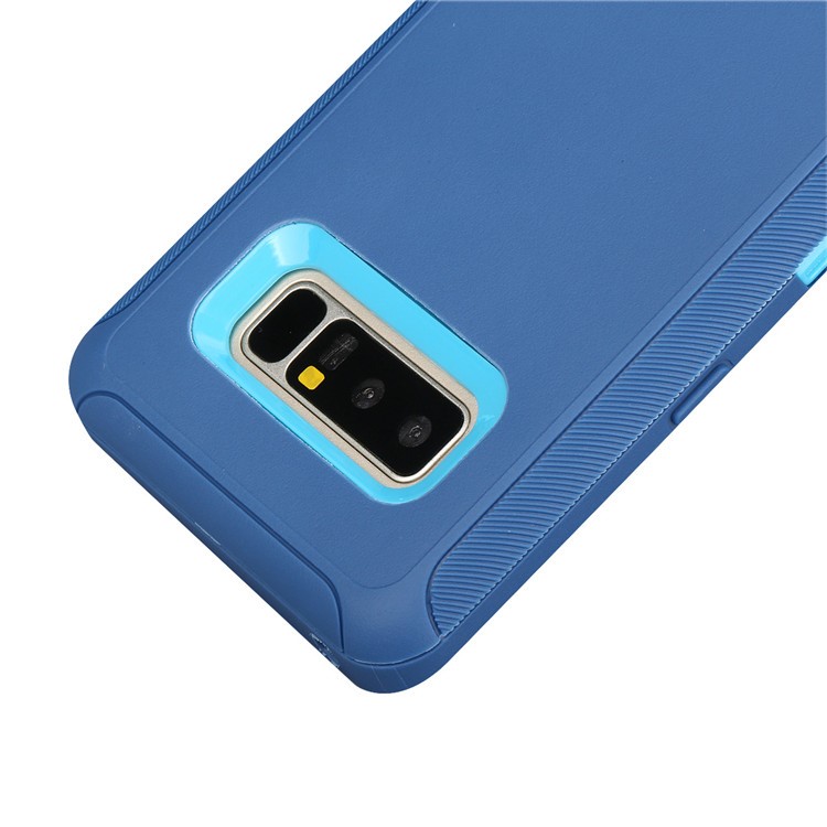 Rugged PC TPU Combo Kickstand Holster Phone Cover for Samsung Galaxy Note 8 N950 - Blue-6