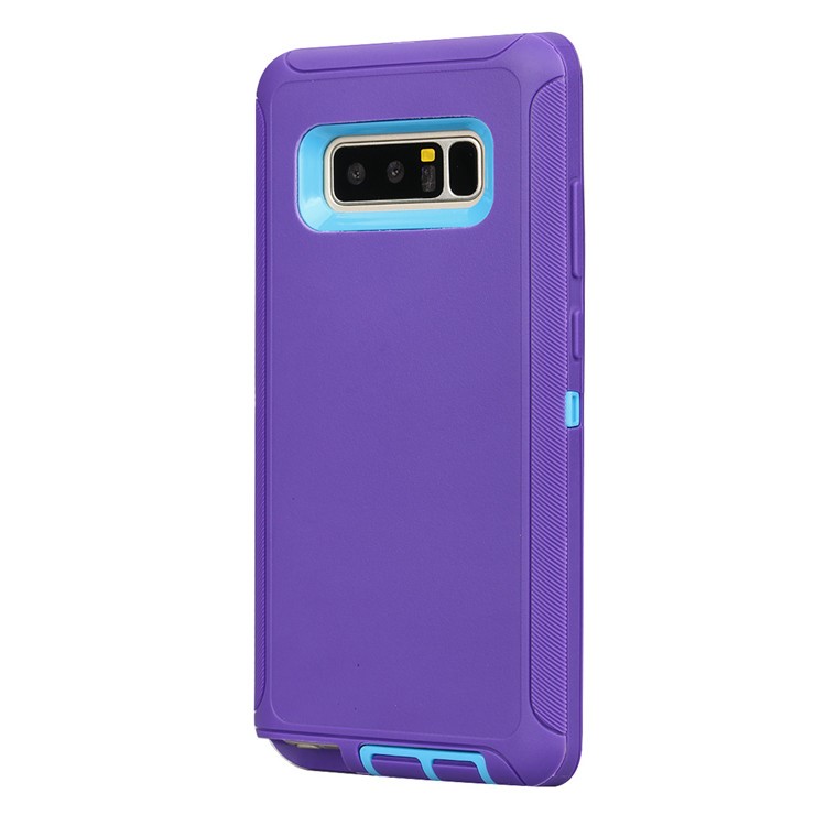 Rugged Hybrid PC TPU Holster Kickstand Mobile Casing for Samsung Galaxy Note 8 N950 - Purple-2