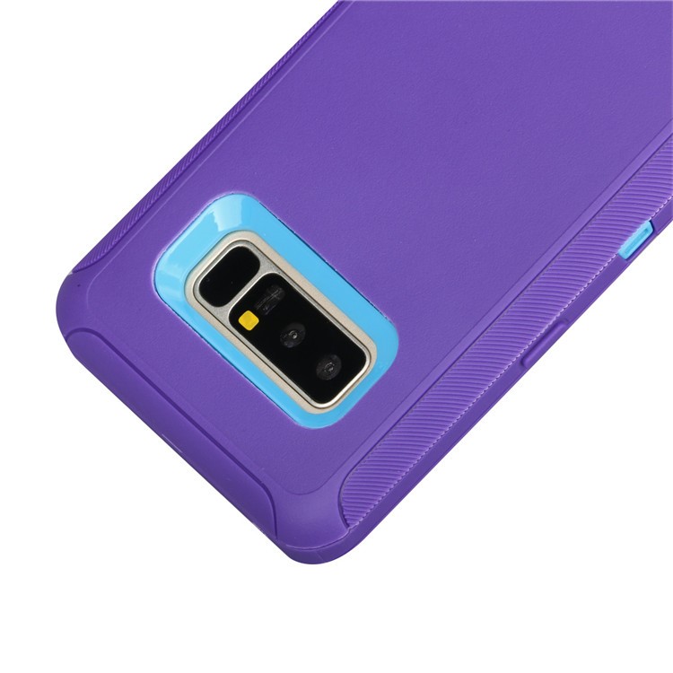 Rugged Hybrid PC TPU Holster Kickstand Mobile Casing for Samsung Galaxy Note 8 N950 - Purple-5
