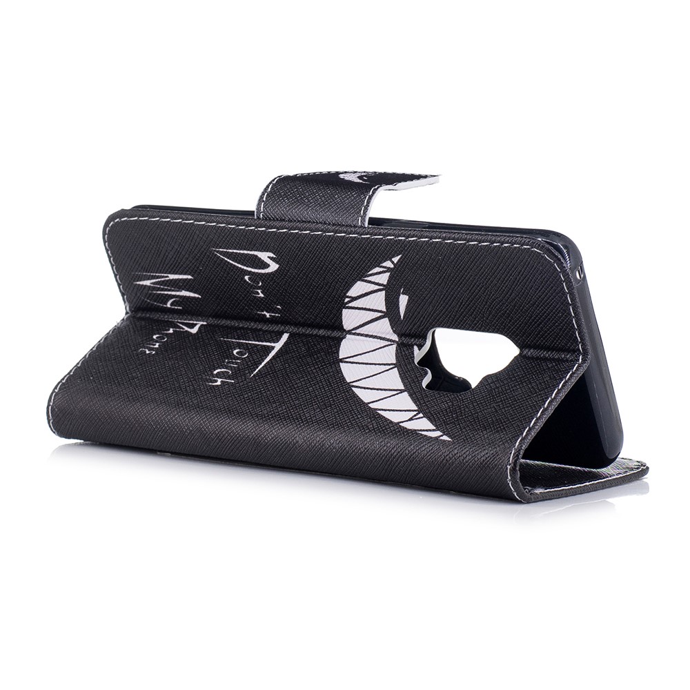 Pattern Printing Stand Wallet Leather Case for Samsung Galaxy S9 - Do Not Touch My Phone-4