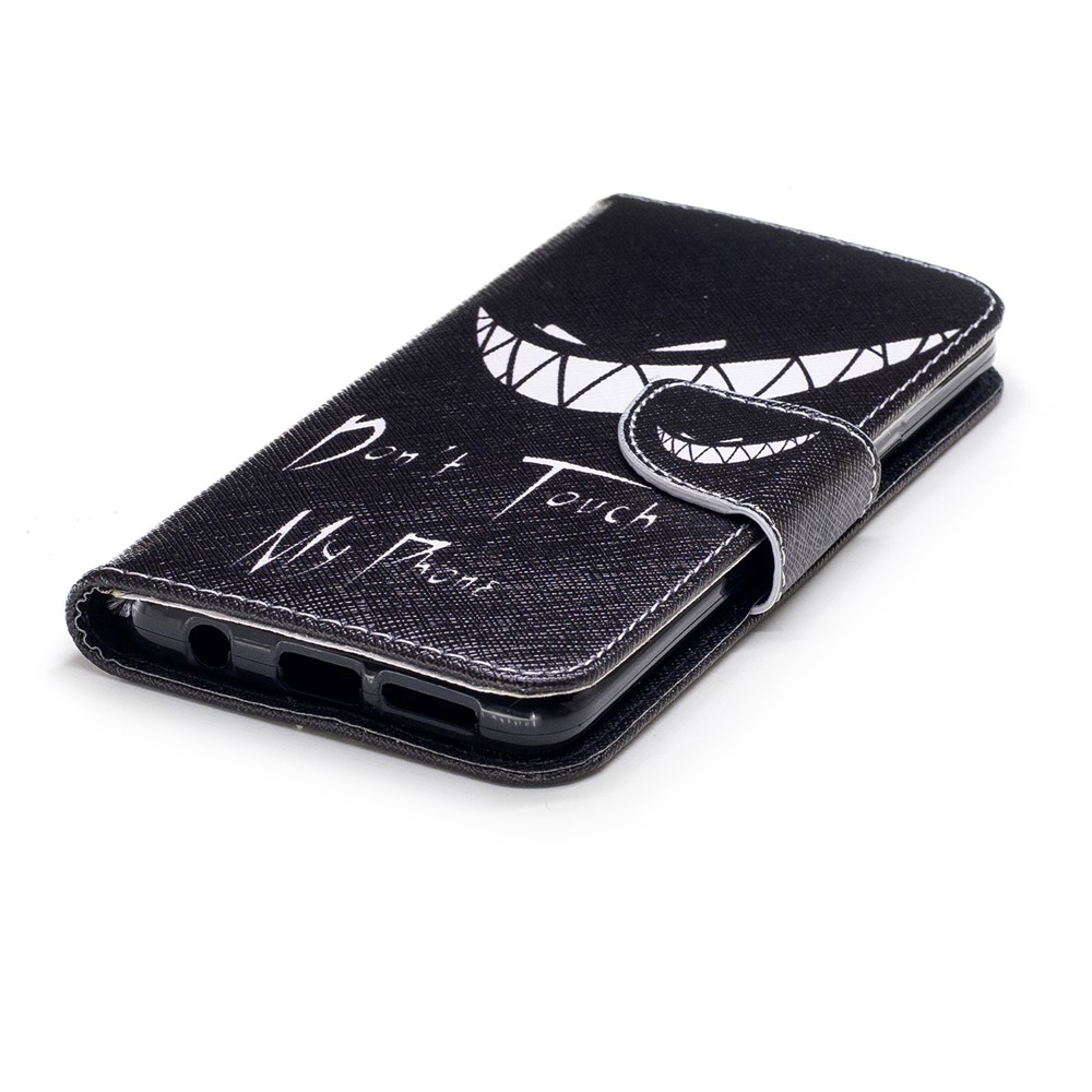 Pattern Printing Stand Wallet Leather Case for Samsung Galaxy S9 - Do Not Touch My Phone-6