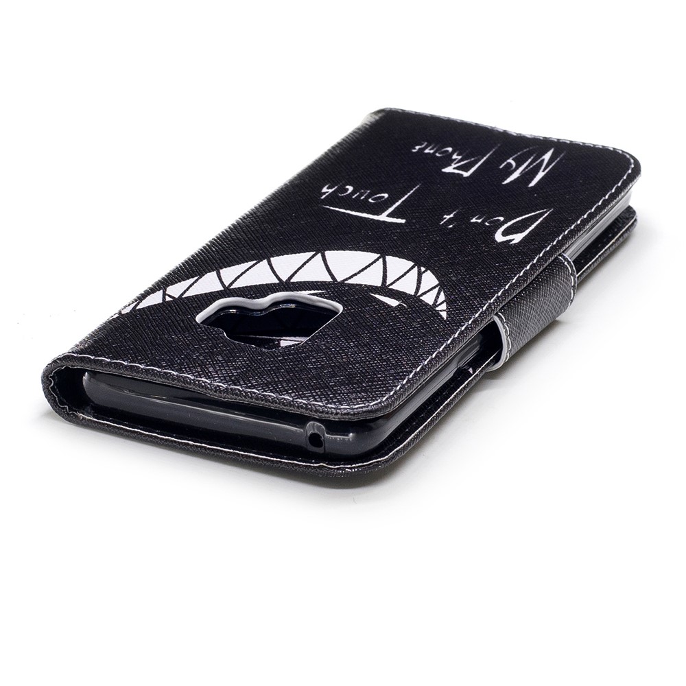 Pattern Printing Stand Wallet Leather Case for Samsung Galaxy S9 - Do Not Touch My Phone-7