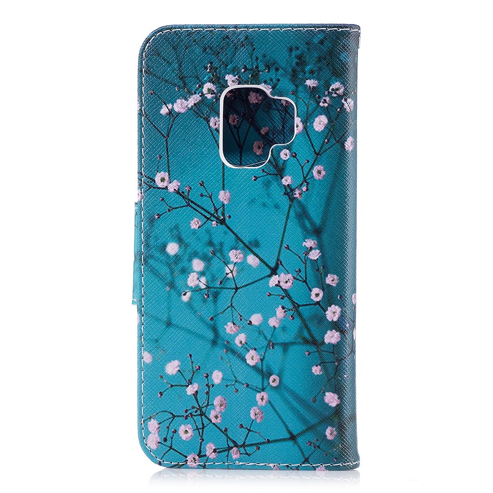 Case de Teléfonos Móviles de Cuero Para la Billetera de Impresión de Patrones Para Samsung Galaxy S9 - Sweet de Invierno