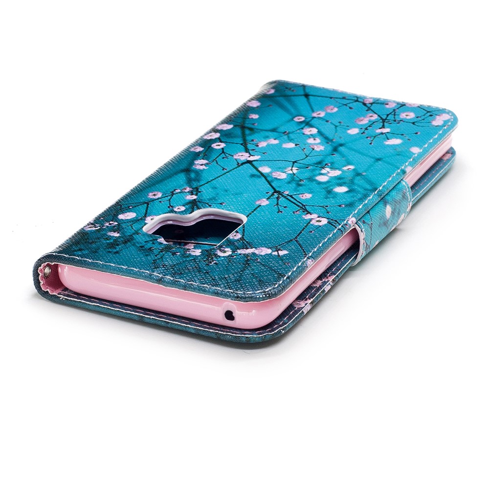Pattern Printing Stand Wallet Leather Mobile Phone Case for Samsung Galaxy S9 - Wintersweet-7