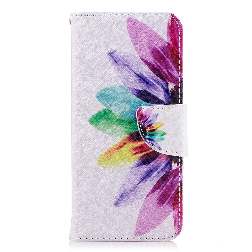 Pattern Printing PU Leather Flip Stand Cell Phone Cover for Samsung Galaxy S9 - Colorful Petals-2