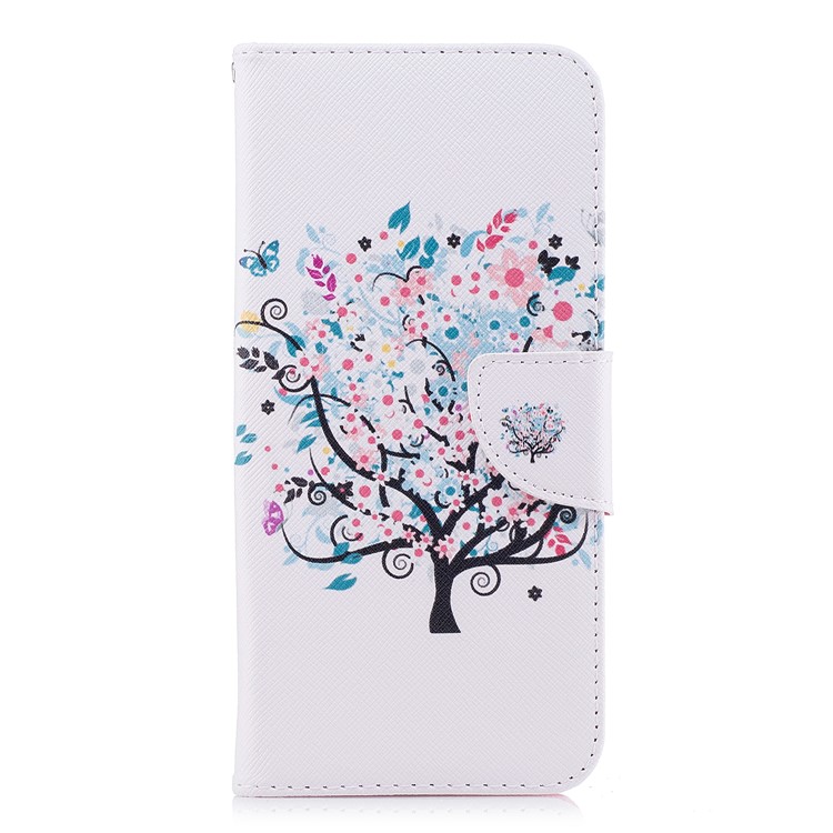 Pattern Printing Wallet Leather Stand Phone Case for Samsung Galaxy S9 Plus G965 - Floret Tree-2