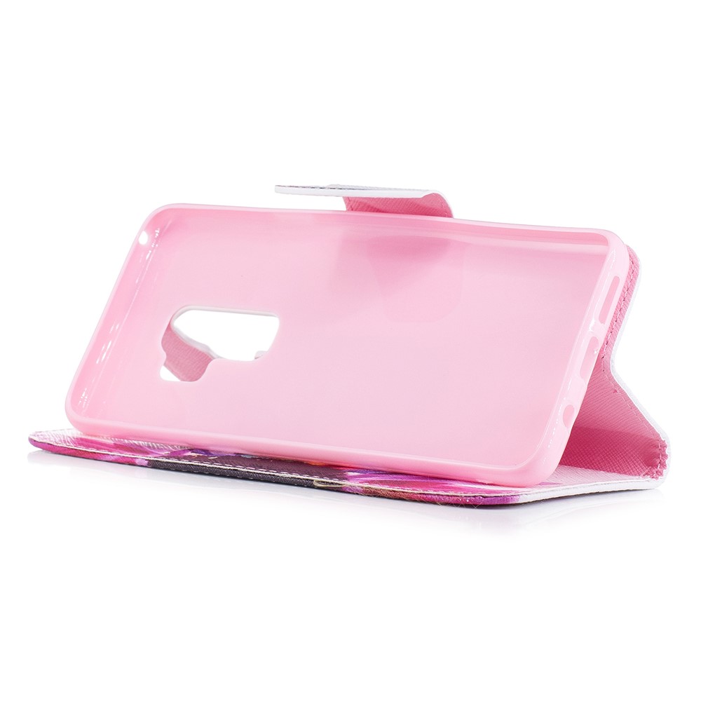 Pattern Printing Wallet Leather Stand Phone Cover for Samsung Galaxy S9 Plus G965 - Colorful Petals-5