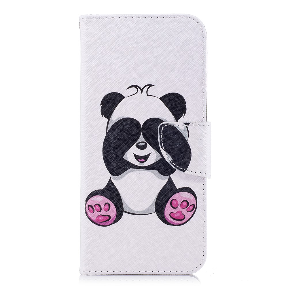 Pattern Printing Leather Wallet Stand Case for Samsung Galaxy S9 Plus G965 - Cute Panda-2