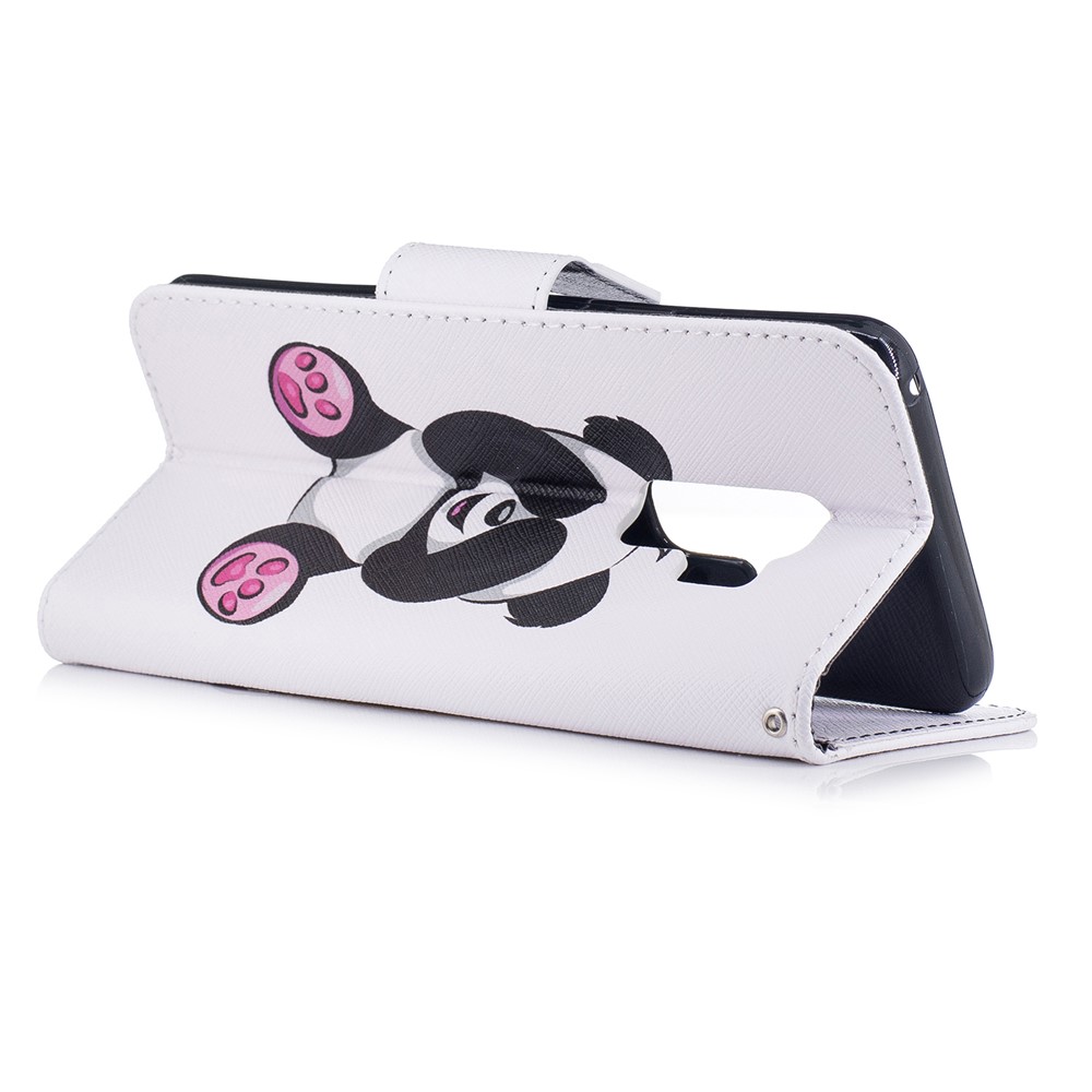 Pattern Printing Leather Wallet Stand Case for Samsung Galaxy S9 Plus G965 - Cute Panda-4