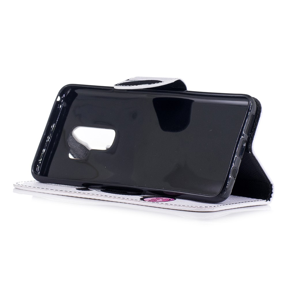 Pattern Printing Leather Wallet Stand Case for Samsung Galaxy S9 Plus G965 - Cute Panda-5