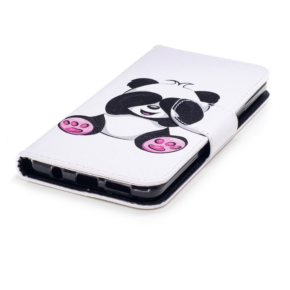 Pattern Printing Leather Wallet Stand Case for Samsung Galaxy S9 Plus G965 - Cute Panda-6