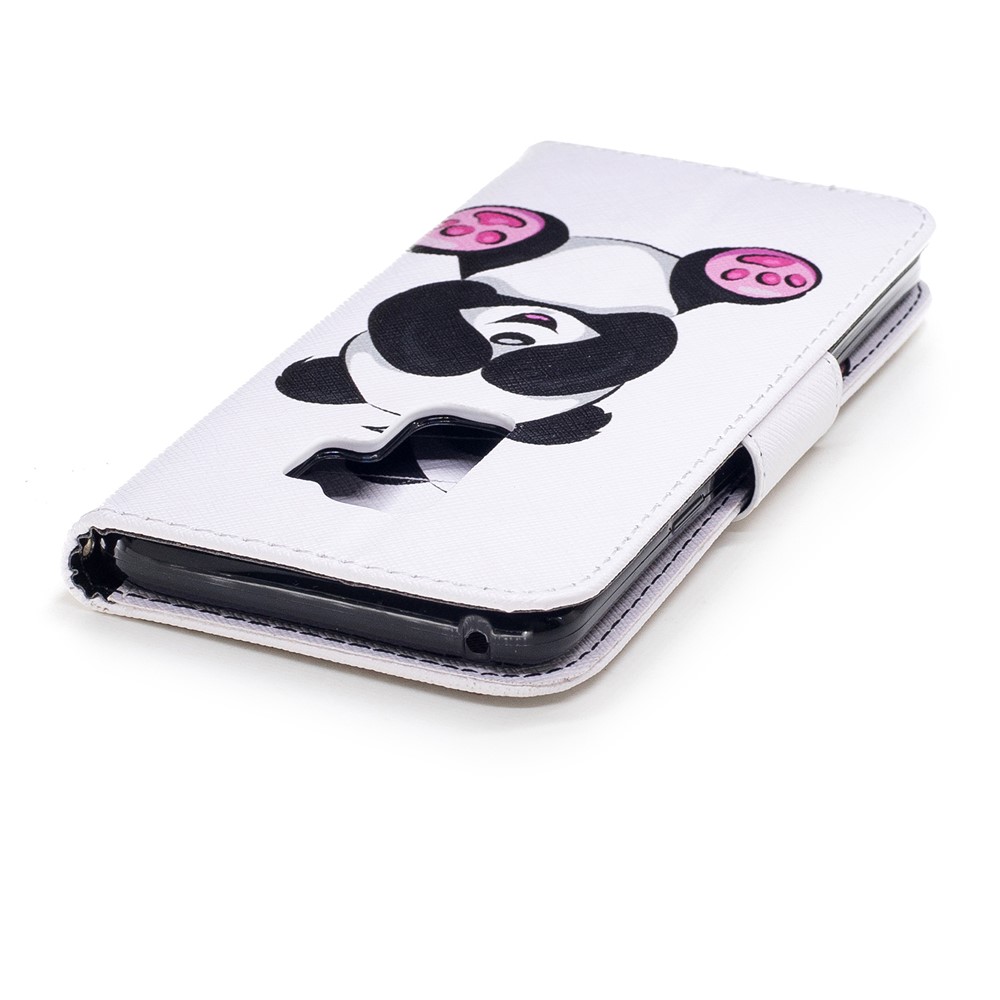 Pattern Printing Leather Wallet Stand Case for Samsung Galaxy S9 Plus G965 - Cute Panda-7