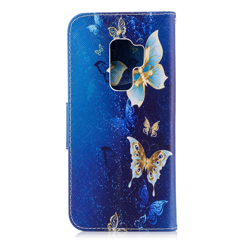 Cassa Protettiva In Pelle Modellata Con Supporto Per Samsung Galaxy S9 Plus G965 - Belle Farfalle