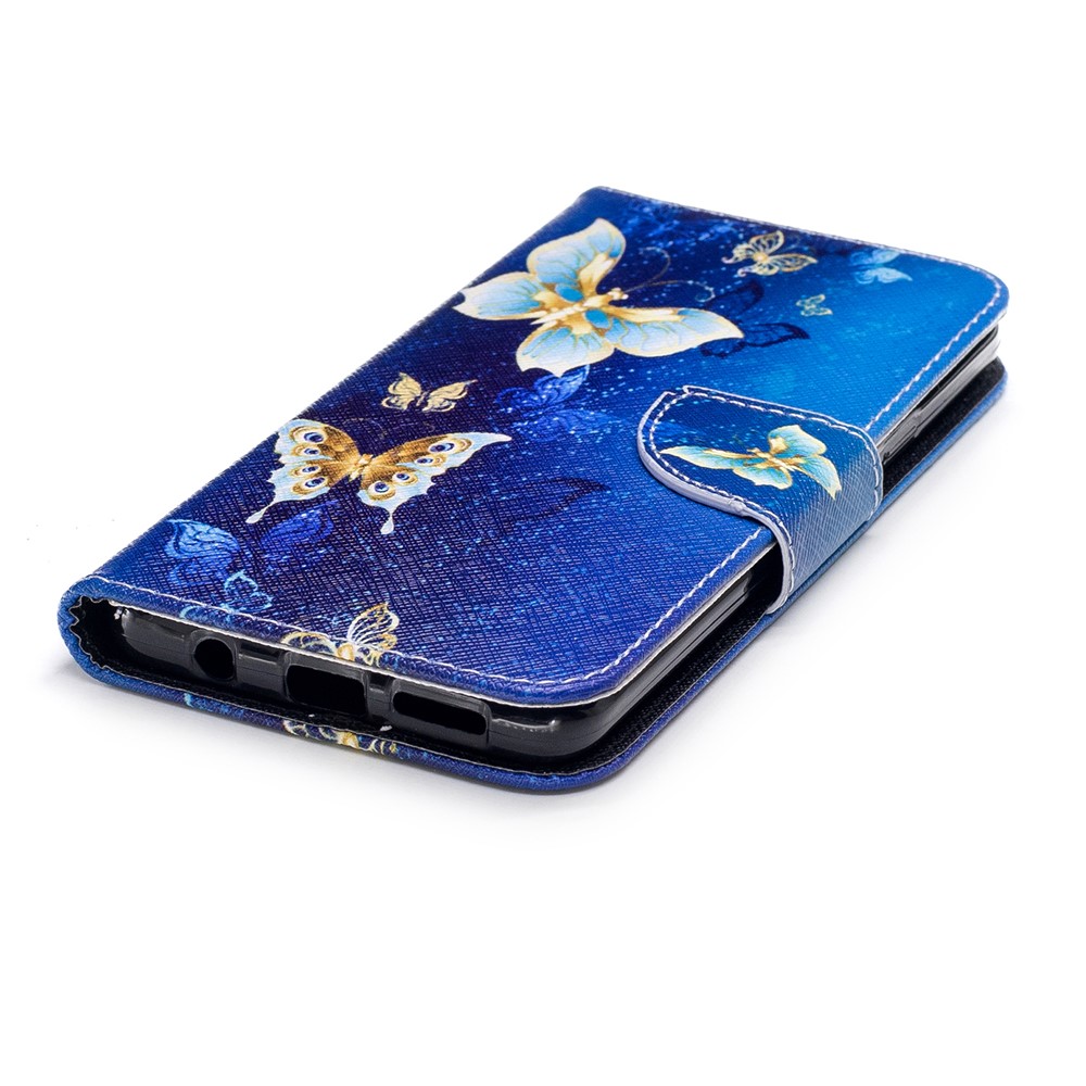 Estuche Protector De Cuero Con Estampado Para Samsung Galaxy S9 Plus G965 - Hermosas Mariposas