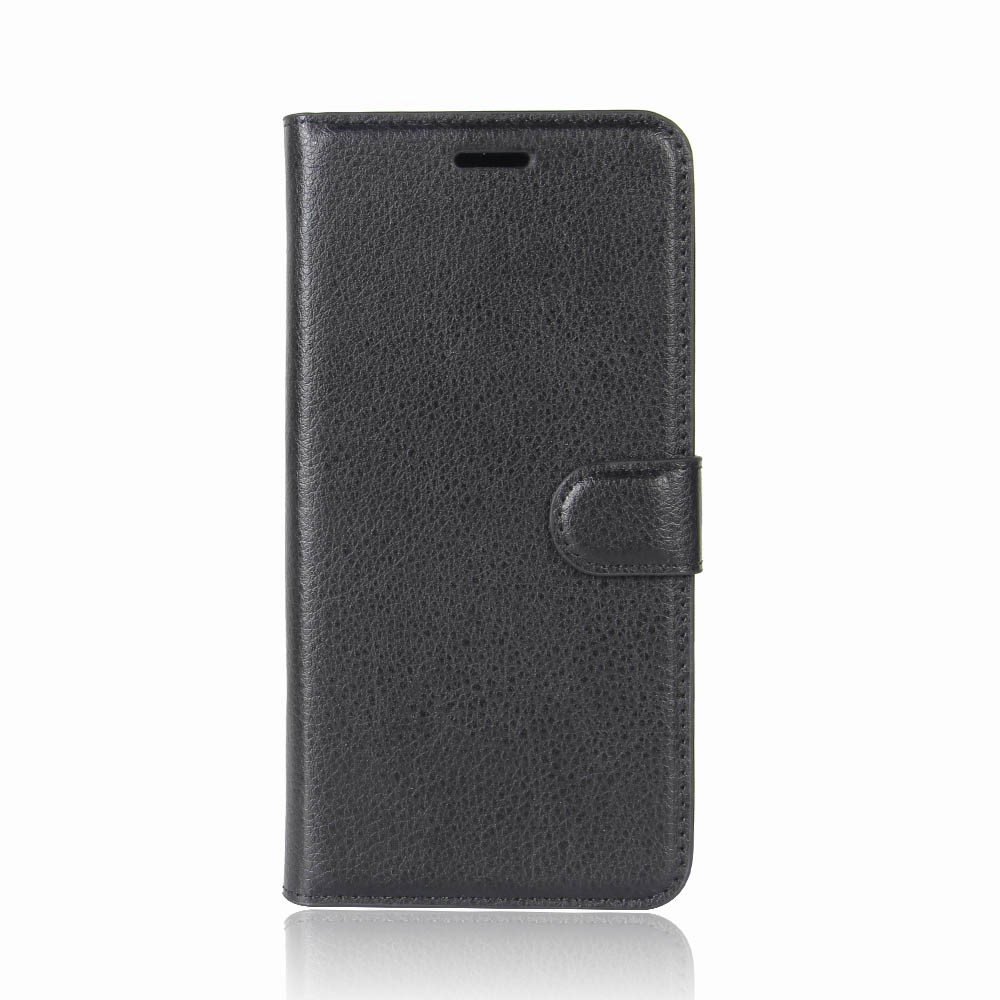 Pour Samsung Galaxy S9 G960 Litchi Skin pu pu le Cuir Portefeuille Couverture de Téléphone Mobile - le Noir