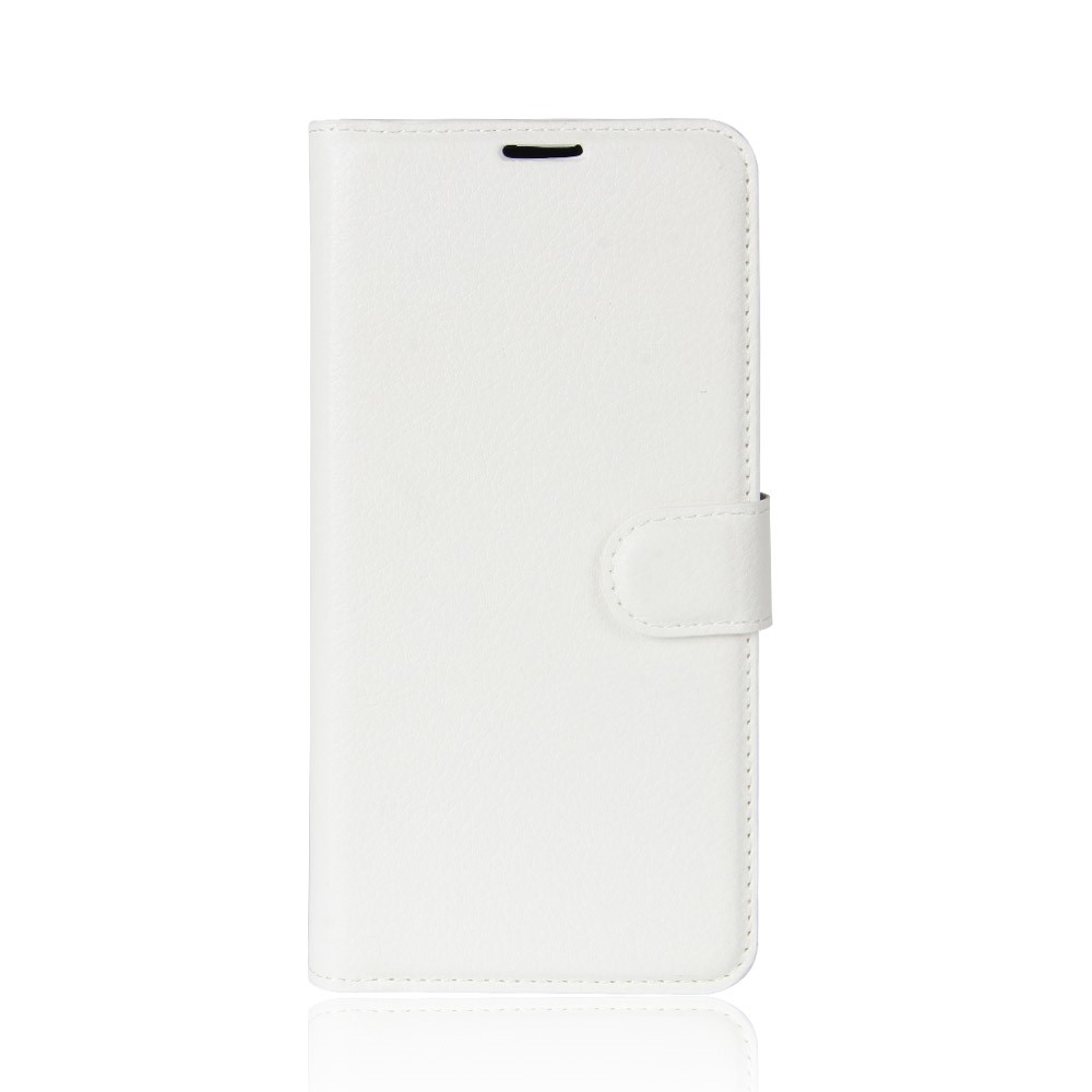 Litchi Skin PU Leather Wallet Stand Phone Case for Samsung Galaxy S9 G960 - White-2