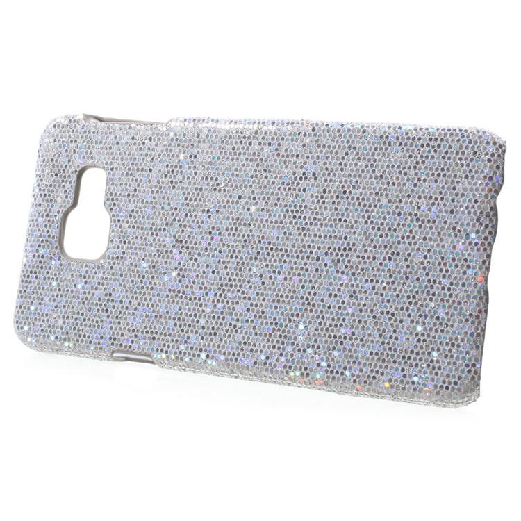 Glitter Sequins Leather Coated PC Case for Samsung Galaxy A3 SM-A310F (2016) - Silver-2